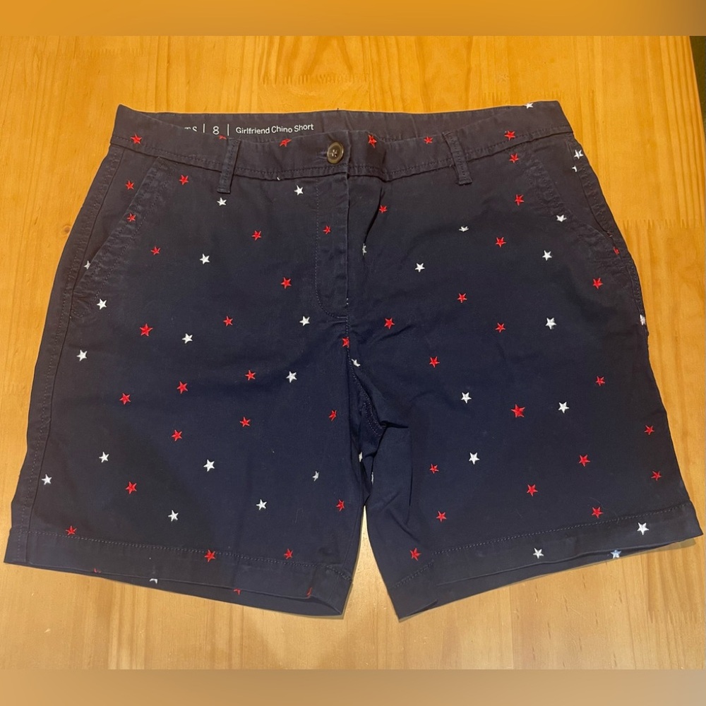 Talbots Patriotic Girlfriend Chino Short Sz 8